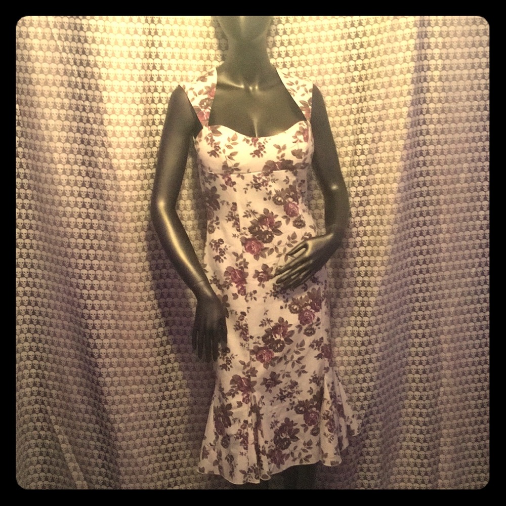 Floral Bettie Page Pin up dress